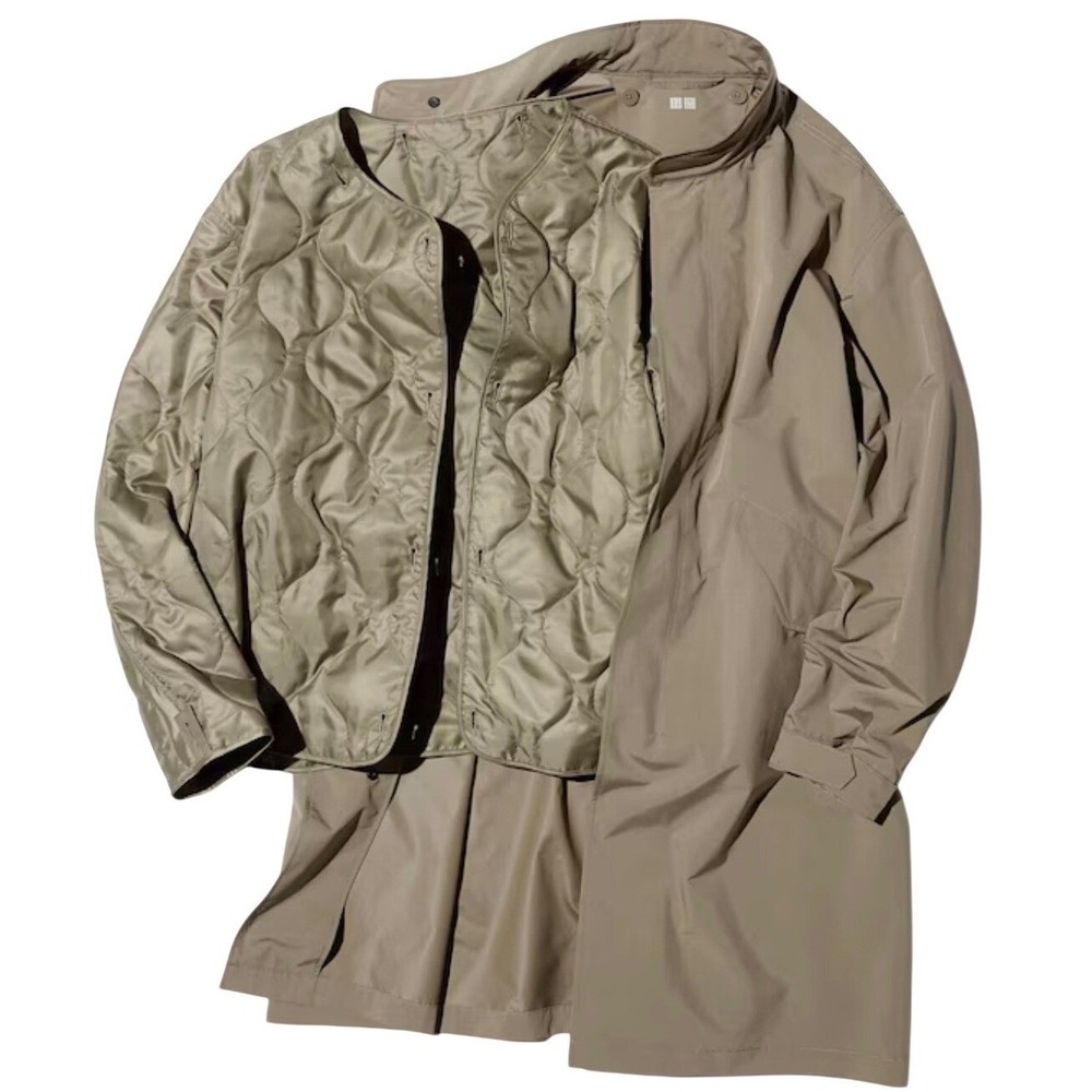 New Uniqlo Windproof 2Way Coat Brown Men XL Unisex Lagenlook Gorpcore Preppy